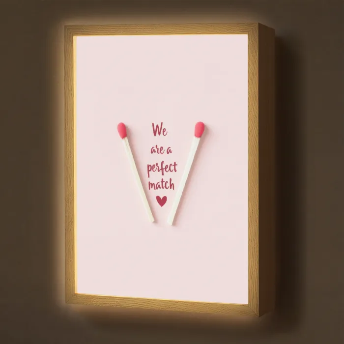 Perfect - Minimalistisch - Valentijn Light Box met batterij (Wandlamp) middel -z3d_website