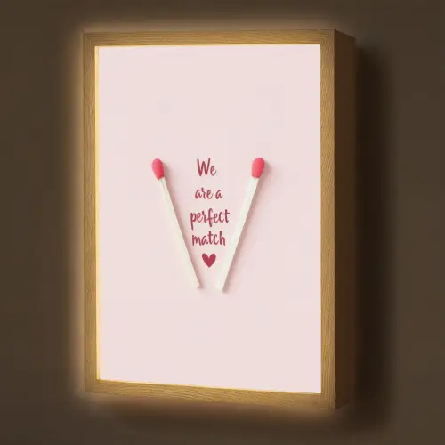 Perfect - Minimalistisch - Valentijn Light Box met batterij (Wandlamp) middel -z3d_website