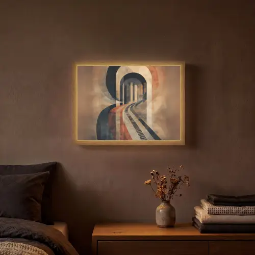 Piano - Toetsen - Abstract Light Box met batterij (Wandlamp) middel -sfeer4