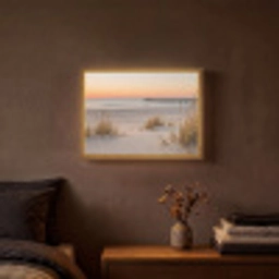 Pier - Zonsondergang - Strand Light Box met batterij (Wandlamp) middel -sfeer4