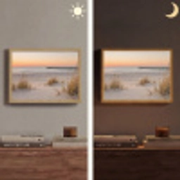 Pier - Zonsondergang - Strand Light Box met batterij (Wandlamp) middel -sfeer3