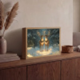 Dennensprookje - Rendier - Nacht Light Box met batterij (Wandlamp) middel -sfeer2