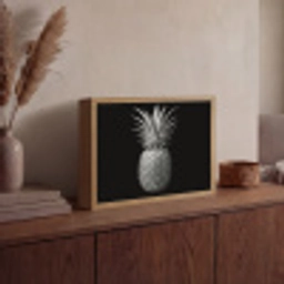 Ananas - Gedetailleerd - Bladeren Light Box met batterij (Wandlamp) middel -sfeer2