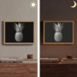 Ananas - Gedetailleerd - Bladeren Light Box met batterij (Wandlamp) middel -sfeer3