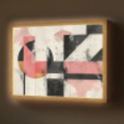 Roze - Abstract - Aesthetic - Modern - Vormen Light Box met batterij (Wandlamp) middel -z3d_website
