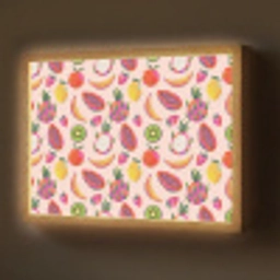 Roze - Kleuren - Fruit - Patroon Light Box met batterij (Wandlamp) middel 907 -z3d_website