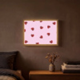 Roze - Hart - Lolly - Snoep Light Box met batterij (Wandlamp) middel -sfeer4
