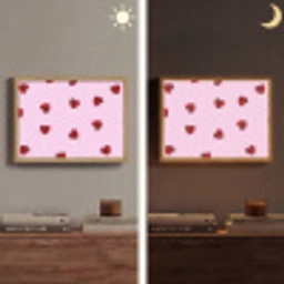 Roze - Hart - Lolly - Snoep Light Box met batterij (Wandlamp) middel -sfeer3