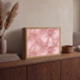 Roze - Kwarts - Goud - Marmer Light Box met batterij (Wandlamp) middel 907 -sfeer2