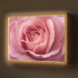 Roze - Roos - Romantisch Light Box met batterij (Wandlamp) middel -z3d_website