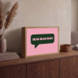 Roze - Tekstwolk - Groen - BLAH BLAH BLAH Light Box met batterij (Wandlamp) middel -sfeer2