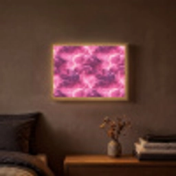 Roze - Onweer - Wolken Light Box met batterij (Wandlamp) middel 907 -sfeer4