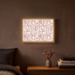 Roze - Wit - Organisch Light Box met batterij (Wandlamp) middel 907 -sfeer4