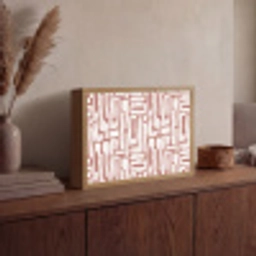 Roze - Wit - Organisch Light Box met batterij (Wandlamp) middel 907 -sfeer2