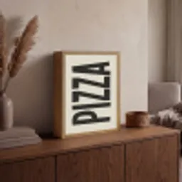 Pizza - Decoratie - Japandi - Vintage Light Box met batterij (Wandlamp) middel -sfeer2