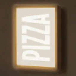 Pizza - Decoratie - Japandi - Wit Light Box met batterij (Wandlamp) middel -z3d_website