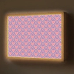 Ruit - Patroon - Paars - Hartjes Light Box met batterij (Wandlamp) middel 907 -z3d_website