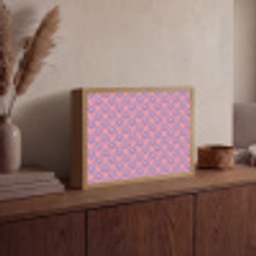 Ruit - Patroon - Paars - Hartjes Light Box met batterij (Wandlamp) middel 907 -sfeer2