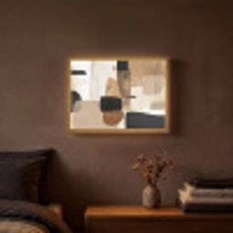 Vlakken - Abstract - Zwart - Strepen Light Box met batterij (Wandlamp) middel -sfeer4