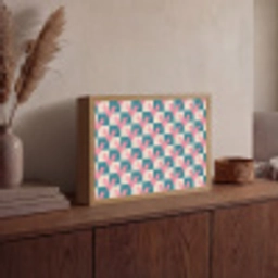 Vlakken - Hartjes - Patroon - Retro Light Box met batterij (Wandlamp) middel 907 -sfeer2