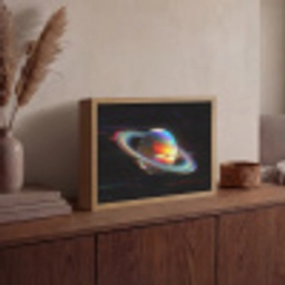 Planeet - Cirkel - Kleurrijk Light Box met batterij (Wandlamp) middel -sfeer2
