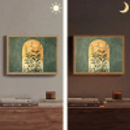 Plant - Bloemen - Wit Light Box met batterij (Wandlamp) middel -sfeer3