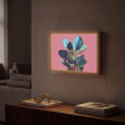 Plant - Bladeren - Stippen - Abstract Light Box met batterij (Wandlamp) middel -sfeer1
