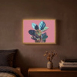 Plant - Bladeren - Stippen - Abstract Light Box met batterij (Wandlamp) middel -sfeer4