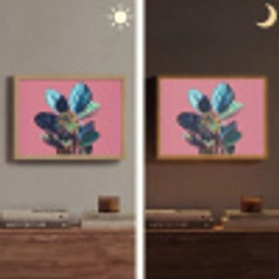 Plant - Bladeren - Stippen - Abstract Light Box met batterij (Wandlamp) middel -sfeer3