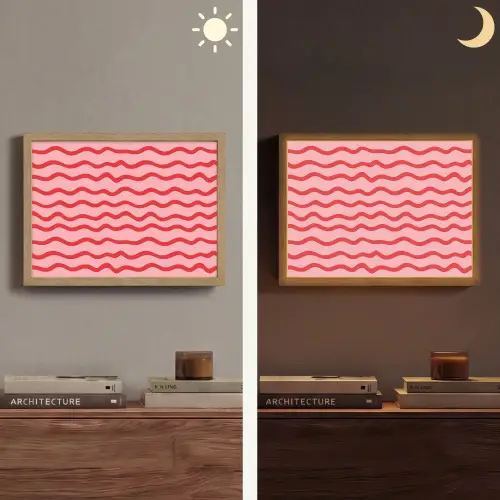Speels - Patroon - Rood Light Box met batterij (Wandlamp) middel 907 -sfeer3
