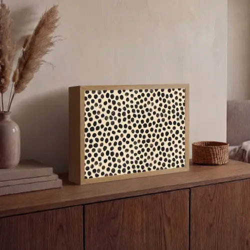 Stippen - Patroon - Zwart Light Box met batterij (Wandlamp) middel 907 -sfeer2