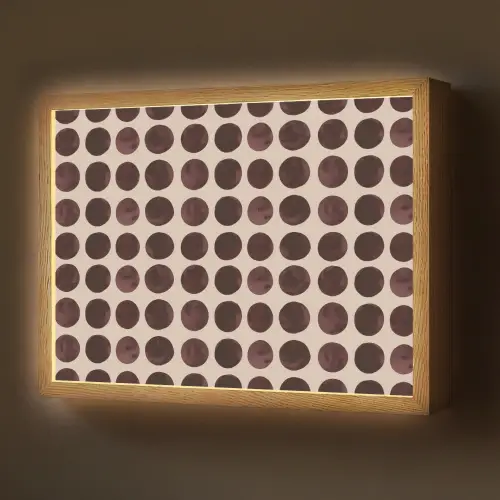 Stippen - Patroon - Bruin Light Box met batterij (Wandlamp) middel 907 -z3d_website