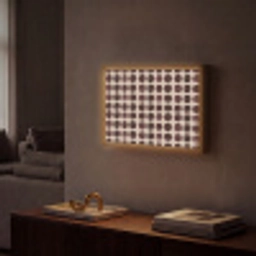 Stippen - Patroon - Bruin Light Box met batterij (Wandlamp) middel 907 -sfeer1