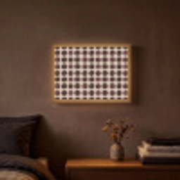 Stippen - Patroon - Bruin Light Box met batterij (Wandlamp) middel 907 -sfeer4