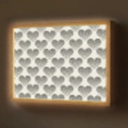 Polka - Stippen - Wit - Zwart Light Box met batterij (Wandlamp) middel 907 -z3d_website