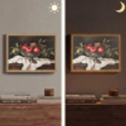 Granaatappels - Klassiek - Vintage Light Box met batterij (Wandlamp) middel -sfeer3