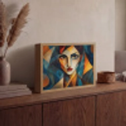 Portret - Abstract - Vormen Light Box met batterij (Wandlamp) middel -sfeer2