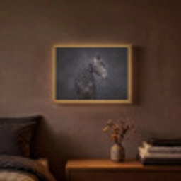 Portret - Paard - Donker Light Box met batterij (Wandlamp) middel -sfeer4