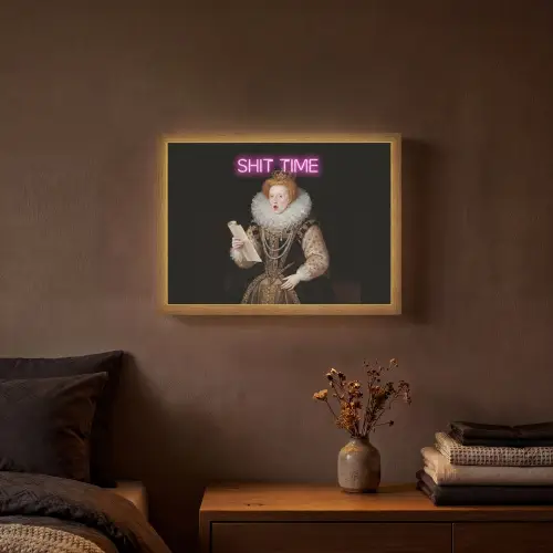 Portret - Humor - Neon Light Box met batterij (Wandlamp) middel -sfeer4