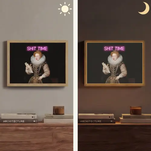 Portret - Humor - Neon Light Box met batterij (Wandlamp) middel -sfeer3