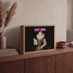 Portret - Humor - Neon Light Box met batterij (Wandlamp) middel -sfeer2