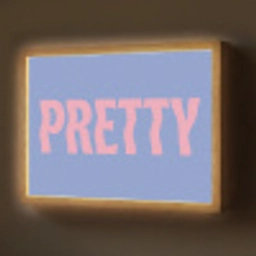 Pretty - Roze - Blauw - Golvend Light Box met batterij (Wandlamp) middel -z3d_website