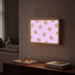 Pretzels - Eten - Paars Light Box met batterij (Wandlamp) middel -sfeer1