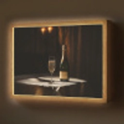 Prosecco - Bubbels - Sfeervol - Drank Light Box met batterij (Wandlamp) middel -z3d_website