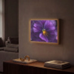 Paars - Viool - Diepte Light Box met batterij (Wandlamp) middel -sfeer1