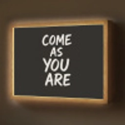 Quote - Zwart - Simpel Light Box met batterij (Wandlamp) middel -z3d_website