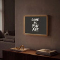 Quote - Zwart - Simpel Light Box met batterij (Wandlamp) middel -sfeer1