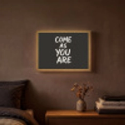 Quote - Zwart - Simpel Light Box met batterij (Wandlamp) middel -sfeer4