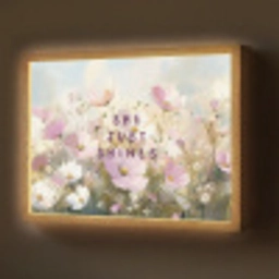 Quote - Bloemen - Schilderachtig Light Box met batterij (Wandlamp) middel -z3d_website