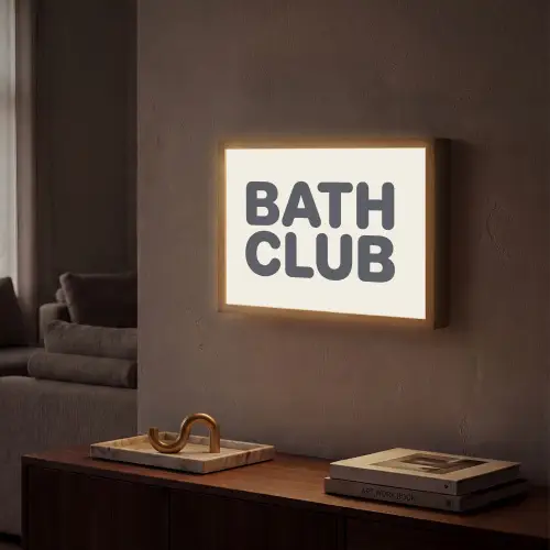 Quote - Grijs - Wit Light Box met batterij (Wandlamp) middel -sfeer1